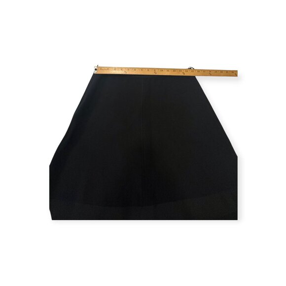 Prada Black Wool A-Line Skirt IT 46 / US 10 Ribbon Bow Trim Made in Italy - Picture 11 of 13
